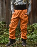 Детски софтшел панталон  (есен/зима) цвят оранжев , ветро- и водоустойчив 10 000мм - Image 3