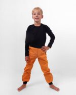 Детски софтшел панталон  (есен/зима) цвят оранжев , ветро- и водоустойчив 10 000мм - Image 2