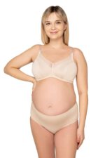 Памучен сутиен за бременни и кърмачки Mamalogia by Сгушени Allday бежов , без банели