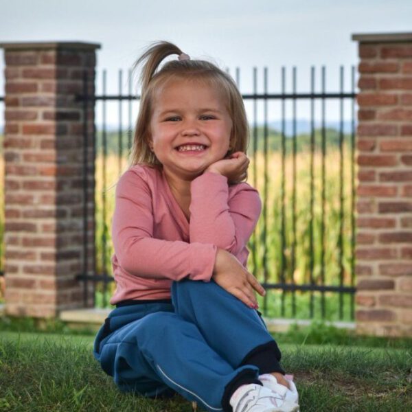 Детски софтшел панталон  (есен/зима) цвят петрол , ветро- и водоустойчив 10 000мм