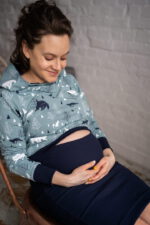 Пола за бременни Milk & Love  цвят тъмносиня - Image 4