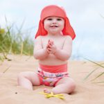 Бански за бебе , бебешки бански за плуване с 50+UV SplashAbout Happy Nappy Англия неопрен  Бухал И Коте - Image 2