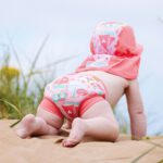 Бански за бебе , бебешки бански за плуване с 50+UV SplashAbout Happy Nappy Англия неопрен  Бухал И Коте - Image 3