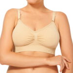 Безшевен сутиен за бременни и кърмачки без банел , вадеща се подплънка телесен последни S и М