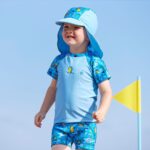 Бебешка шапка с 50+ UV защита Splash About Англия , легионерска шапка размер 1-3г. Crocodile