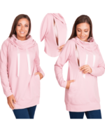 Дълъг суитшърт за бременни и кърмачки пудра - Image 2