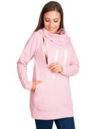 Дълъг суитшърт за бременни и кърмачки пудра - Image 5