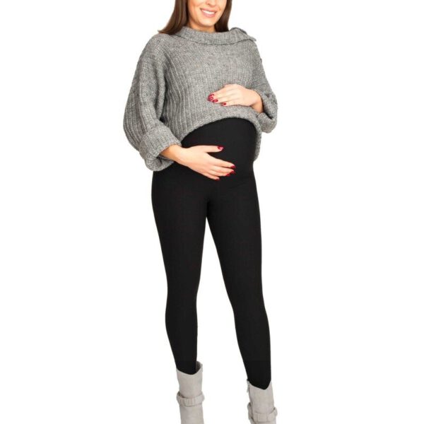 Зимен клин за бременни с платка за корема черен