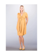 Рокля за бременни и кърмачки Пина охра последна р.40