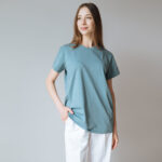 Тениска за бременни и кърмачки зелена , oversize свободна кройка - Image 5