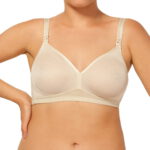 Мек сутиен за бременни и кърмачки  3D Diana без банели , мрежеста материя телесен - Image 2