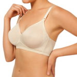 Мек сутиен за бременни и кърмачки  3D Diana без банели , мрежеста материя телесен