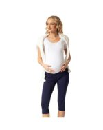 3/4 Клин за бременни с ниска талия и ластик под корема тъмносин - Image 2