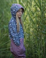 Детски Softshell гащеризон космонавт с качулка, розово с панди - Image 4