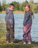 Детски Softshell гащеризон космонавт с качулка, розово с панди - Image 5