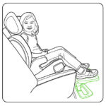 KneeGuardKids4 - първата напълно регулируема и издържала краш тест опора за крачета. Подпомага поддържане на правилна седяща позиция в столчета по посока на движението - Image 4