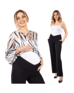 Панталон с ниска диагонална талия