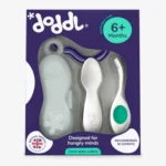 Комплект прибори за хранене бебе  doddl вилица и лъжичка с кутийка 6+м