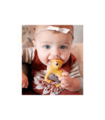 Oli&Carol Многофункционална чесалка за зъби 0+ и играчка за баня 100%естествен каучук Olive еленчето