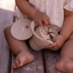 Citron сгъваема чашка силикон Spill Free Snack Cup , чашка за лакомства с капак и дръжка 2 цвята - Image 3