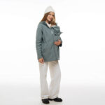 Ватирано 3в1 софтшел яке за бременни и бебеносене Love and Carry тъмна мента - Image 3