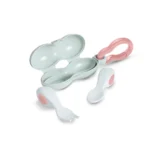 Комплект прибори за хранене бебе  doddl вилица и лъжичка с кутийка 6+м пудра - Image 6