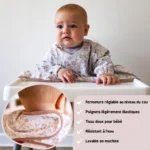 Tidy Tot лигавник-престилка с ръкави и вендузи НОВА лимитирана серия КРЕМ - Image 4