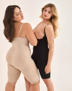 Силно оформящо боди под бюста с крачоли , телесен цвят - Image 5