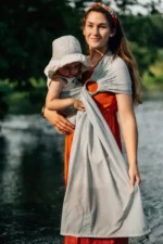 Воден Слинг  - слинг с халки  Little Frog  Mesh Grey стандартен размер 1,8М - Image 6