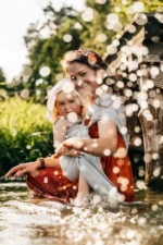 Воден Слинг  - слинг с халки  Little Frog  Mesh Grey стандартен размер 1,8М - Image 5