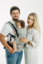 LennyUpGrade PRO ергономична раница за носене на бебе ,регулируема 0-36м. , Lenny Lamb сива