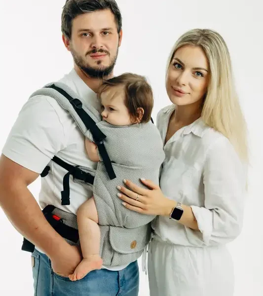 LennyUpGrade PRO ергономична раница за носене на бебе ,регулируема 0-36м. , Lenny Lamb сива