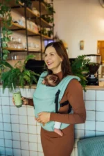 LennyLamb Lenny Light  компактна регулируема слингова раница от тъкан слингов Agave - Image 5