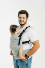 LennyUpGrade PRO ергономична раница за носене на бебе ,регулируема 0-36м. , Lenny Lamb сива - Image 6