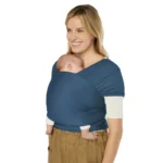 Еластичен слинг New Aura на Ergobaby  Suistainable Knit Mesh СИН дишаща мрежеста материя - Image 3