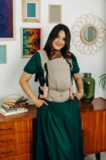LennyLamb Lenny Light  компактна регулируема слингова раница от тъкан слингов плат Peanutbutter - Image 6