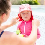 Бебешка шапка с 50+ UV защита Splash About Англия , легионерска шапка размер 1-3г. Ягоди - Image 6