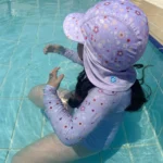 Бебешка шапка с 50+ UV защита Splash About Англия , легионерска шапка размер  Люляк - Image 7