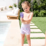 Бански за бебе , бебешки бански за плуване  SplashAbout Happy Nappy Англия неопрен  Люляк - Image 7