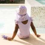 Бебешка шапка с 50+ UV защита Splash About Англия , легионерска шапка размер  Люляк - Image 4