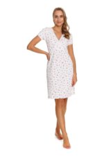 Нощница за бременни и кърмачки Рози , памучна - Image 3