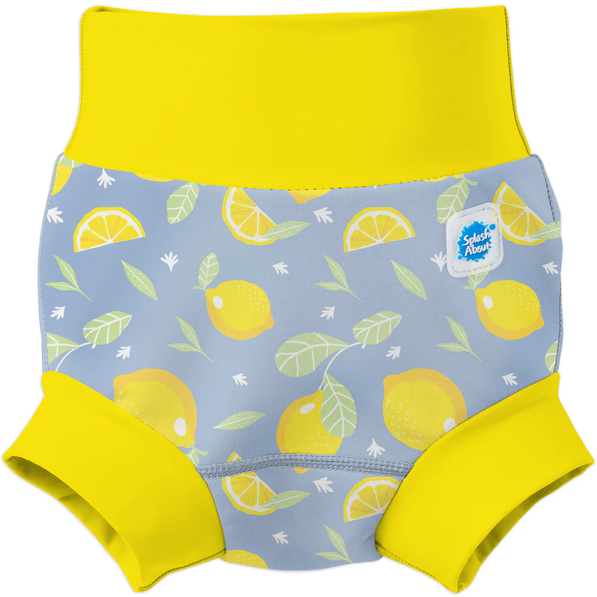 HNYL-F_2 Бански за бебе , бебешки бански за плуване SplashAbout Happy Nappy Англия неопрен Лимони - Image 1