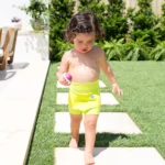 Бански за бебе , бебешки бански за плуване SplashAbout Happy Nappy Англия неон