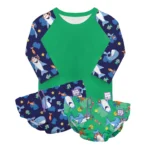 Плажен сет 3 части блуза  и  2 памперсa бански Bambino Mio с UPF 40+  6-12m Ocean